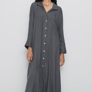 Zara Long Maxi Button-down Shirt NWOT (Small)